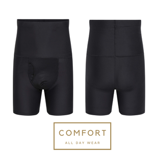 Pantaloni corti a compressione a vita alta da <span class=keywords><strong>uomo</strong></span> con slip Boxer per il controllo della pancia - Product Image 5