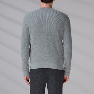 High Quality Long Sleeve <b>Zip</b> <b>Up</b> Sweater Winter Outfit 100% Cotton Custom GOTS Knitted Sweater <b>Cardigan</b> Men - Product Image 6