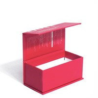 Boîte cadeau magnétique rouge personnalisée en carton KRT, emballage recyclable, boîte rigide en papier magnétique pliable de luxe