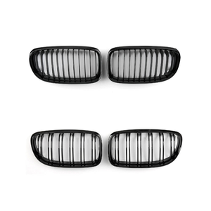 Rejilla Delantera Negra Estilo Riñón de Doble Listón de Plástico ABS para BMW Serie 3 E90 E91 2009-2012 Pre-LCI Modificación de Coche - Product Image 1