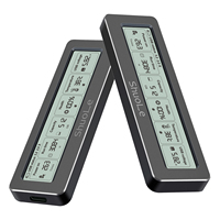 10Gbps SHUOLE M.2 NVMe PCIe kandang aluminium Tipe C SSD casing USB3.2 dengan layar LCD besar Hard Drive kandang casing Disk