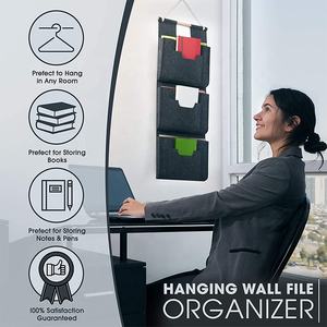 3 tasche in feltro appeso porta a muro Organizer per il giornale rivista porta File - Product Image 6