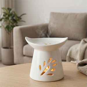 Quemador de Aceites Esenciales de Cerámica para Aromaterapia y Yoga, Calentador de Cera, Difusor de Aceite de Cerámica - Product Image 3