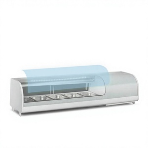 Réfrigérateur de comptoir à refroidissement direct, réfrigérateur commercial en verre trempé avec affichage numérique LED - Product Image 1