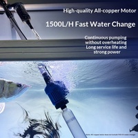 Pompe électrique automatique pour aquarium avec dispositif d'aspiration, aspirateur de déjections, nettoyeur de sable et outil de nettoyage des eaux usées