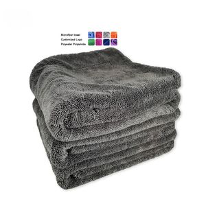 Accessoires d'entretien automobile, grande serviette en microfibre pour le lavage et le detailing automobile, serviettes en microfibre rectangulaires, produits de nettoyage automobile - Product Image 1