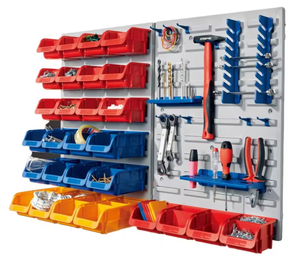 GD - Bacs de rangement empilables et détachables en plastique PP, support mural pour bricolage et garage domestique - Product Image 6