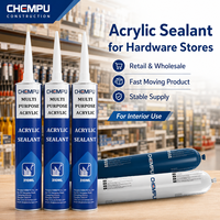 Mastic acrylique gris pour joints, mastic acrylique blanc flexible pour les joints des panneaux, mastic acrylique lisse
