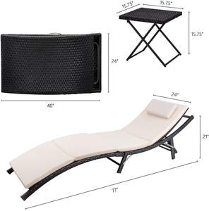 Yazn — ensemble de meubles d'extérieur <span class=keywords><strong>en</strong></span> résine plastique, chaises longues, mobilier de jardin, moderne, TY003 - Product Image 6