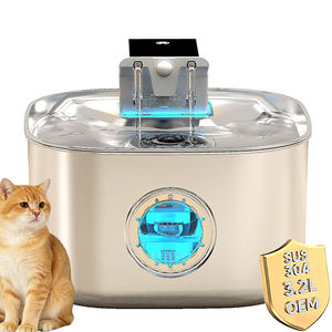 <span class=keywords><strong>2026</strong></span> 신형 OEM 3.2L 스테인리스 스틸 고양이 물 디스펜서 무선 고양이 물 분수 스마트 순환 창문형 다묘용 - Product Image 1
