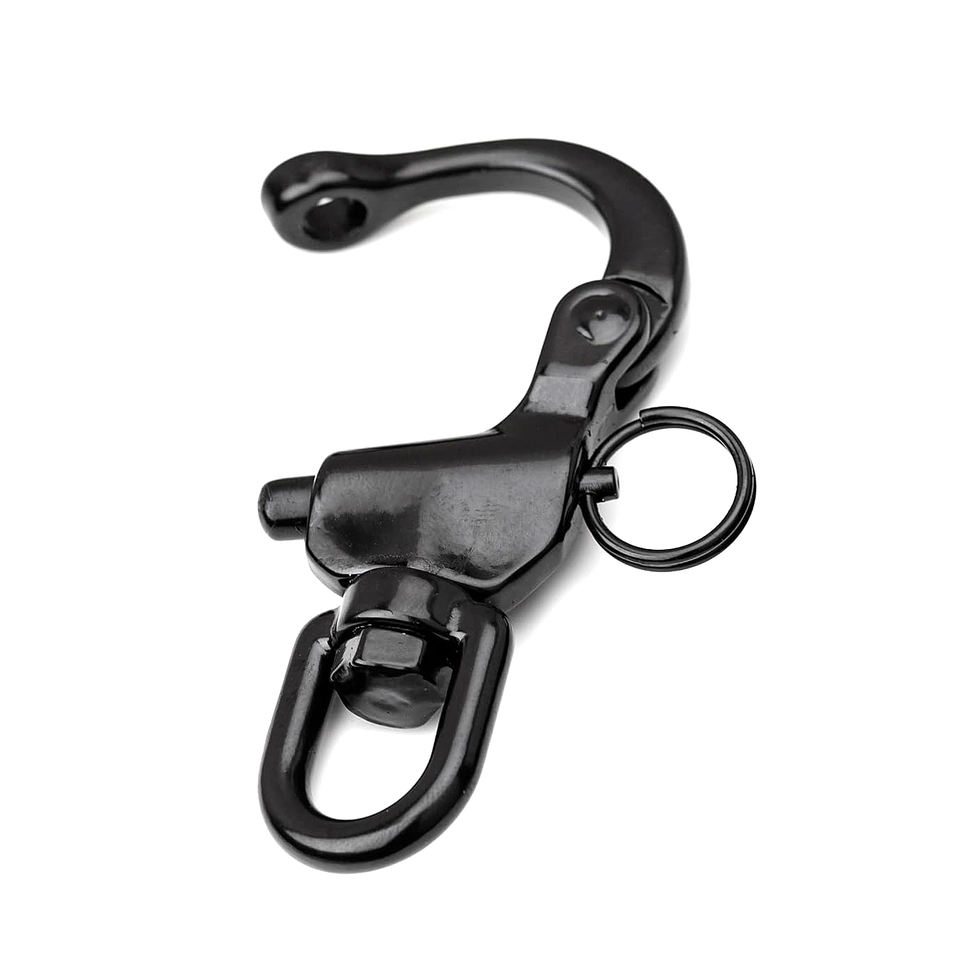 Sjackle High Strength Black Snap Shackle 316 Stainless Steel Swivel Eye Snap ...