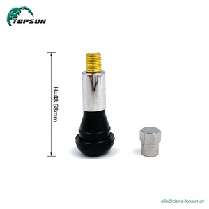 Piezas de llanta de rueda de coche, accesorios TR413C, válvula de neumático a presión de cromo TR413C con vástago de válvula de aluminio - Product Image 6
