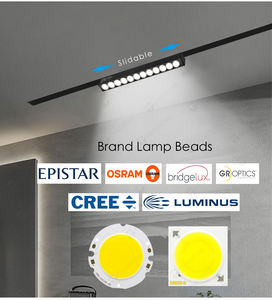 Sistema de iluminación de pista Led Cob, luces de parrilla magnética lineal, 48V, 20Mm, Wifi, Cct, 3000K, 4000K, 6000K, regulable - Product Image 2