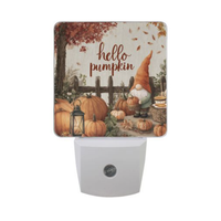 Veilleuse LED carrée à prise US avec image personnalisable, capteur de lumière, interrupteur automatique crépuscule-aube, lampe murale pour chambre et couloir