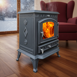 Estufa de Hierro Fundido Independiente de Fabricación China, Única en su Tipo, para Uso en Chimeneas de Leña y Calefacción Eficiente del Hogar - Product Image 1