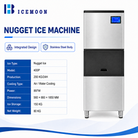 Production de glace en granulés pour hôtels et cafés par une machine à glace commerciale avec une puissance de 897 W et réglage guidé de la texture de la glace