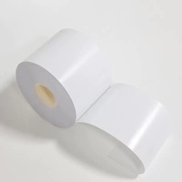 Étiquette de code à barres d'expédition thermique 58mm x 65m étiquette de transfert thermique sans doublure adhésive 80mm étiquette en papier continue étiquette de balance de pesage