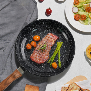 Fundición de aluminio de 28cm, diseño clásico, fundición a presión, sartenes eléctricas de aluminio para crepé, mármol antiadherente recubierto con fondo de inducción - Product Image 4