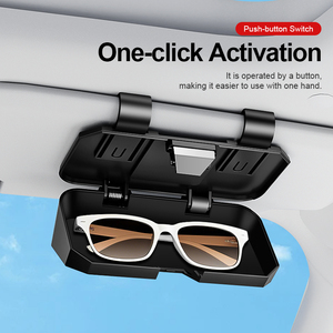 Scatola portaoggetti per <span class=keywords><strong>occhiali</strong></span> da sole per veicoli-supporto per <span class=keywords><strong>occhiali</strong></span> da <span class=keywords><strong>auto</strong></span> resistente per parasole/visiera, misura universale - Product Image 3