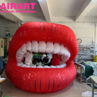 Bouche gonflable décorative pour la Saint-Valentin, lèvres rouges gonflables pour événements festifs