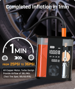 Mini Size New Technology Can Start <b>Car</b> <b>Inflate</b> Rechargeable Jump Digital Air Compress 12V D2 Rechargeable <b>Car</b> Jump Starter Digit - Product Image 4
