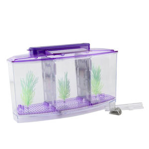 Mini Fish Tank Aquarium Betta Box Transparant Acryl Viskweekdoos Dubbele Guppy 'S Arcering Dubbellaags Incubator BBT-3S - Product Image 1