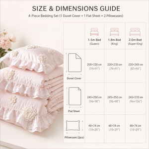 Bộ ga trải giường <span class=keywords><strong>cotton</strong></span> chải màu hồng nhạt phong cách công chúa Pháp 4 món 40 200TC họa tiết satin hoa văn ren, dùng được quanh năm - Product Image 5