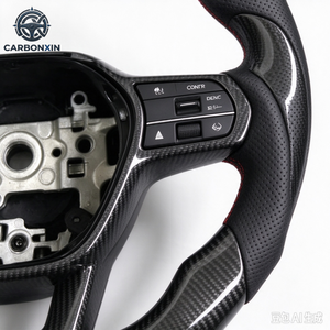 พวงมาลัยคาร์บอนไฟเบอร์สำหรับ Honda CRV HR-V Civic 11th Type R FL5 SI Acura Integra อุปกรณ์ตกแต่งรถยนต์ - Product Image 5