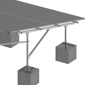 Système de support solaire en acier en forme de U, système de montage de ballast solaire en aluminium est-ouest, cadres de montage de panneaux photovoltaïques pour toit plat, système de ballast - Product Image 3