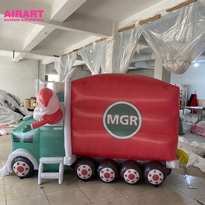 Train gonflable de Père Noël en vente directe d'usine, transformez-le en un élément publicitaire pour les événements de Noël en plein air - Product Image 2