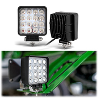 Lampe de pulvérisateur à LED carrée de 4.3 pouces pour la machine de pulvérisation agricole Lampe de pulvérisateur à coque épaissie 48W