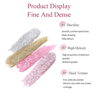 IMTITI Fantaisie Ongles Super Brillant Haute Pigment Glitter Gel Polonais 36 Couleurs Créez Votre Propre Marque Platine Gel