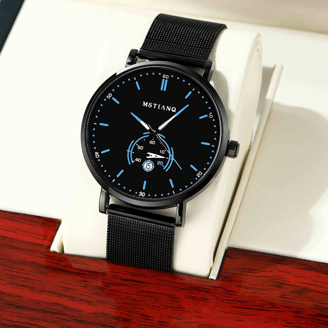 Personalized Customized Men Quartz Watch, Fashion Casual Waterproof Date Curved Dial Activity Business Wrist Watch