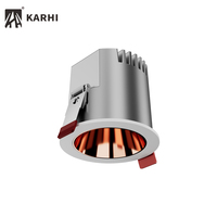 Dissipateur thermique lourd boîtier en aluminium blanc noir or argent déflecteur 10W 55 lentille de découpe Led éclairage Downlight encastré Downlights
