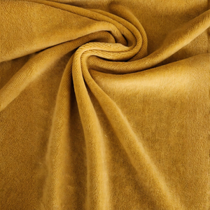 Tissu Velours Tricoté en Coton Jaune Moutarde Premium 240 g/m² 80/20 Coton Polyester en Rouleau pour Vêtements en Gros - Product Image 1