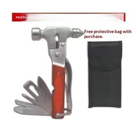 Kit de survie multifonction 10-en-1 pour le traitement du miel, avec manche en bois et acier inoxydable, hache, marteau, pinces, équipement tactique de camping 1L