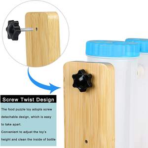 Bambu ahşap hayvan komik iq oyunu İnteraktif yavaş besleyici köpek maması bulmaca besleyici oyuncaklar iq eğitim - Product Image 5