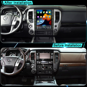 Autoradio Android 10,4 pouces pour Nissan Titan 2016-2019 avec support de moniteur d'appui-tête, CarPlay sans fil et caméra avant - Product Image 6