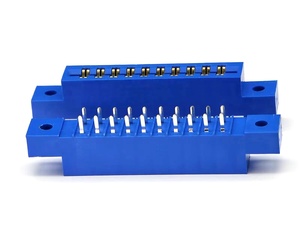 Conector DIN de 3.96 mm, ranura recta, montaje bajo, 20 pines, hembra, PCB, azul - Product Image 2
