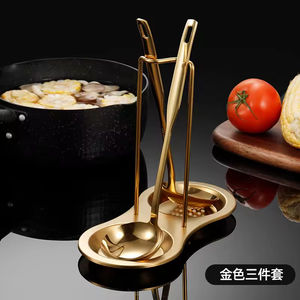 Juego de Cubiertos de Acero Inoxidable de Diseño Nuevo y Lujoso para Restaurante de Hotel, Colador de Sopa para Olla Caliente - Product Image 5