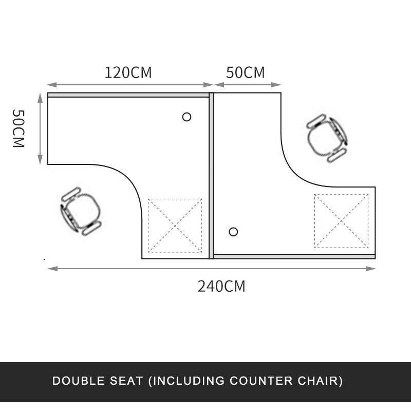 โต๊ะ2ที่นั่งพร้อมลิ้นชักและเก้าอี้