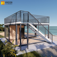 Maisons préfabriquées à deux étages, compactes, simples, spacieuses, durables, imperméables, économiques, faciles à assembler, maison préfabriquée en conteneur