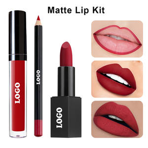 Kit de Lábios 3 em 1 Atacado Novíssima Marca Batom Líquido Matte à Prova d'Água de Longa Duração de Alta Qualidade com Delineador Labial - Product Image 1