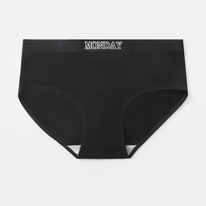 Mutandine nere della settimana del cotone della lettera di 7 giorni per la signora - Product Image 5