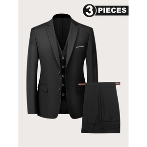 Premium Business Casual Life Jacket Vest Pants Elegant <b>Button</b> Details Breathable Luxury Men's 3PCS American Style 100% <b>Suit</b> - Product Image 2