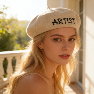 COHUY Berretto in denim ricamato da donna stile blogger Instagram, estivo, artistico, retrò, versatile, cappello da pittore (per teste grandi) - Product Image 5