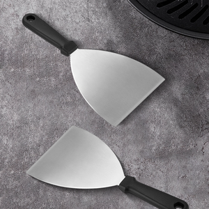 Spatola Triangolare Piatta con Bordo Inclinato in Acciaio Inox di Alta Qualità, Raschietto per Griglia, Utensile da Cucina - Product Image 3