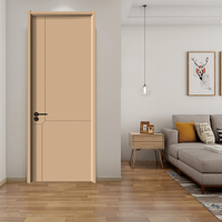 Porte coulissante de chambre à coucher en bois fini CPL moderne sur mesure, résistante à l'eau, pour usage commercial