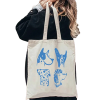 Sac fourre-tout en coton ENERGY FUSION avec longues poignées solides, lavable, réutilisable, taille moyenne, fermeture à enfiler, pour courses et shopping