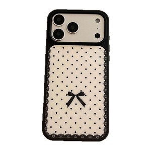 <span class=keywords><strong>Coque</strong></span> de téléphone pour fille à pois en dentelle <span class=keywords><strong>avec</strong></span> nœud, compatible <span class=keywords><strong>avec</strong></span> <span class=keywords><strong>iPhone</strong></span> 17 16 15 14 13 12 <span class=keywords><strong>11</strong></span> Pro Max, étui de protection en acrylique 2-en-1 - Product Image 6
